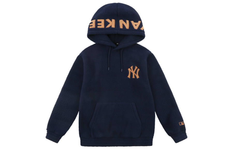 MLB New York Yankees Sweatshirts Unisex Blue Hooded Thickened Regular