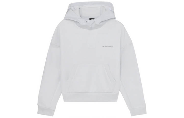 New Balance New Balance Sweatshirts Women's White Gray Hooded Moderate Regular