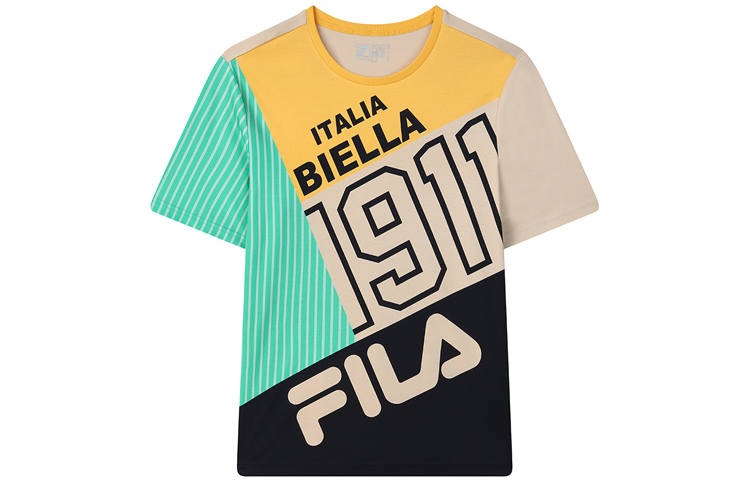FILA T Shirts Men's Legend Blue Crew Neck Moderate Straight Fit