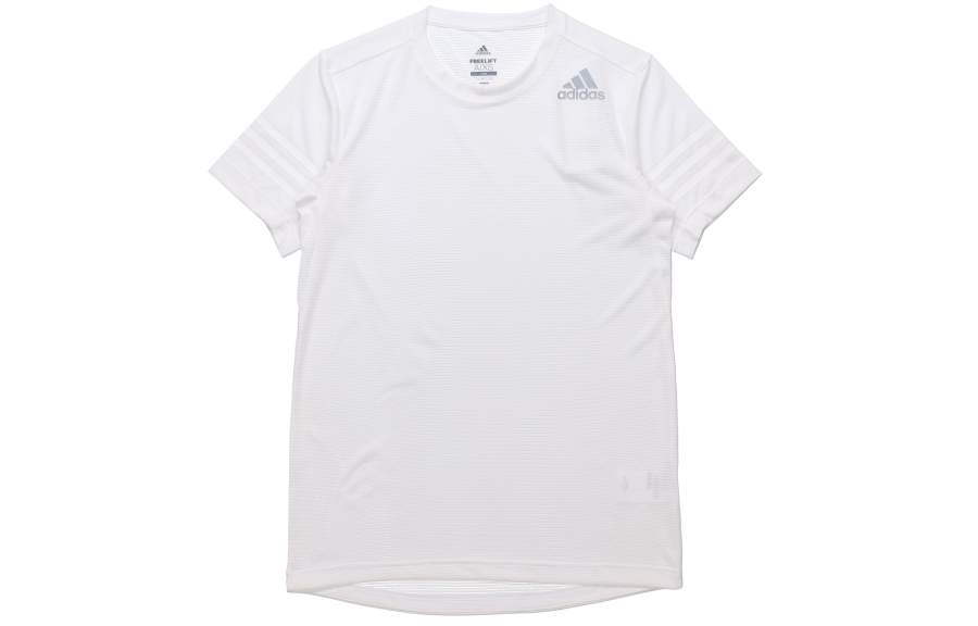 Adidas Adidas T Shirts Men's White Crew Neck Moderate Straight Fit