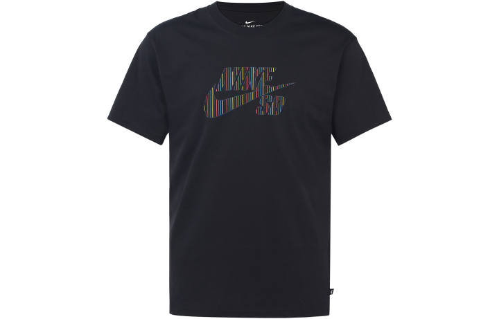 Nike Nike T Shirts Men's Black Crew Neck Moderate Straight Fit