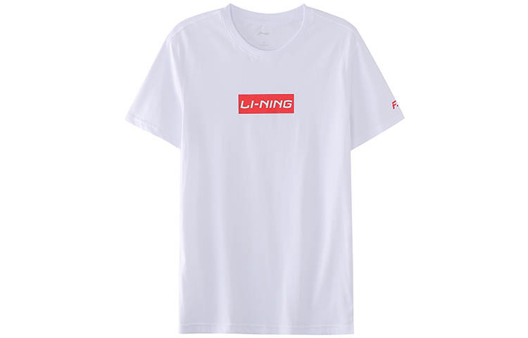 Li-Ning Li Ning T Shirts Unisex Crew Neck Moderate Straight Fit