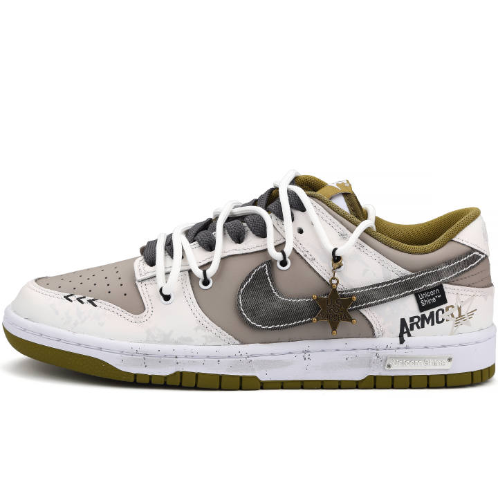 Nike Nike Dunk Steam Sam Slip Resistant Abrasion Resistant Low top Skateboard Shoes Men's Dark Brown