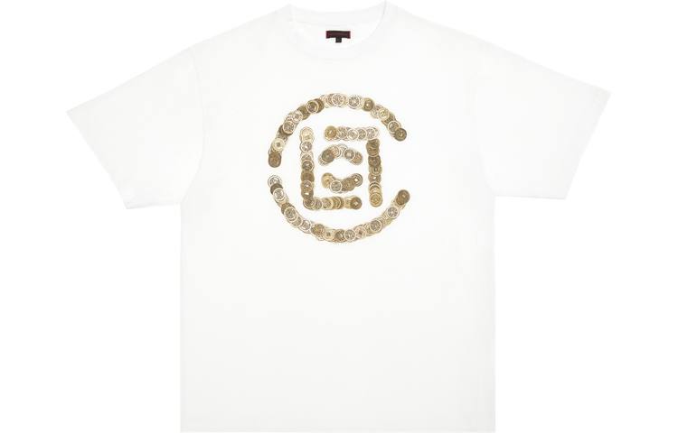 CLOT T Shirts Men's White Crew Neck Moderate Straight Fit