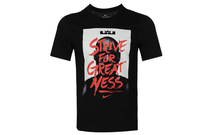Nike Nike T Shirts Men's Black Crew Neck Moderate Straight Fit