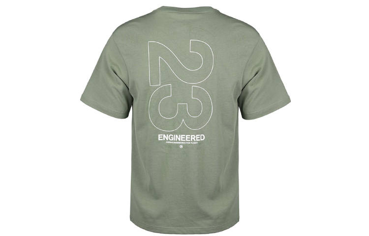 Jordan Jordan T Shirts Men's Green Crew Neck Moderate Straight Fit