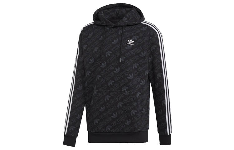 Adidas Originals Sweatshirts Men's Black Hooded Moderate Regular