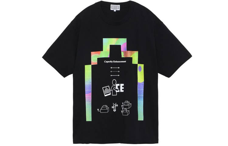 Cav Empt T Shirts Men's Black Crew Neck Moderate Straight Fit