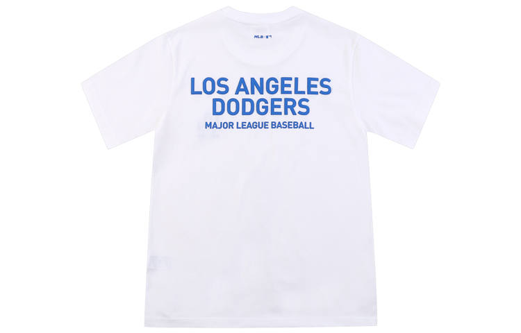 MLB Los Angeles Dodgers T Shirts Unisex White Crew Neck Moderate Straight Fit