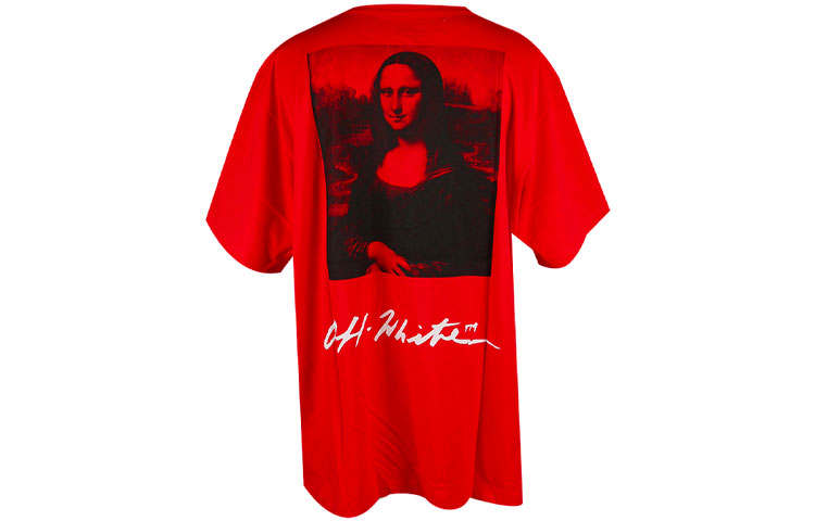 OFF-WHITE OFF WHITE Slim Fit Monalisa Graphic Print T Shirt