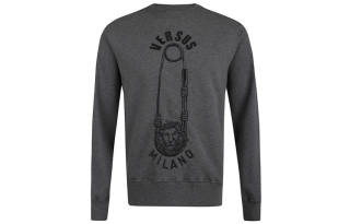 VERSUS Sweatshirts Men's Gray Crew Neck Moderate Regular