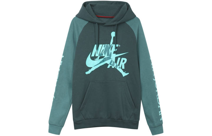 Jordan Jordan Sweatshirts Men's Black Green Hooded Moderate Regular