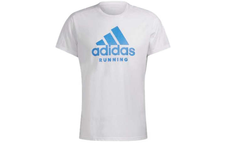 Adidas Adidas T Shirts Men's White Crew Neck Moderate Straight Fit