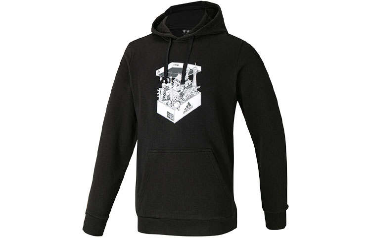Adidas Adidas Sweatshirts Men's Black Hooded Moderate Regular