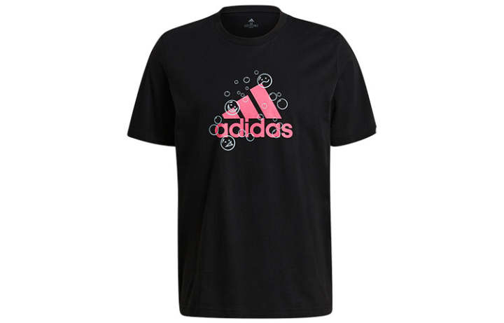 Adidas Adidas T Shirts Men's Black Crew Neck Moderate Straight Fit