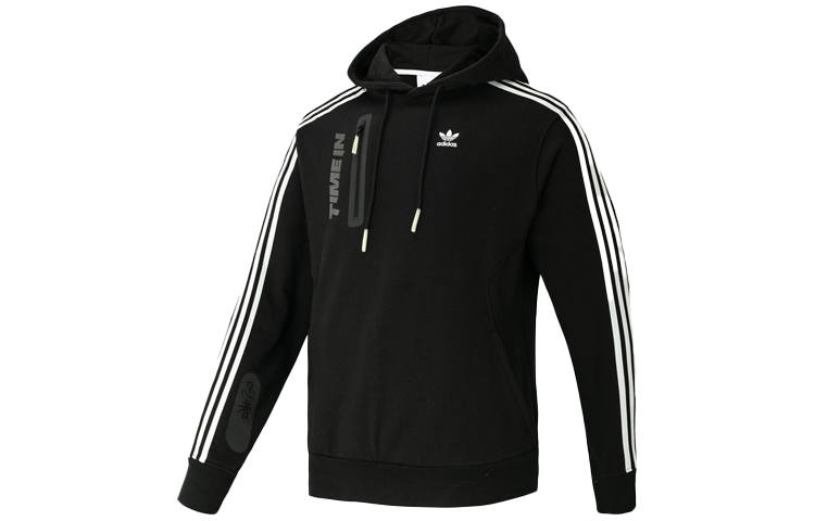 Adidas Originals Sweatshirts Men's Black Hooded Moderate Regular