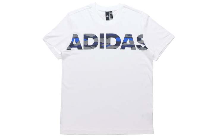 Adidas Adidas T Shirts Men's White Crew Neck Moderate Straight Fit