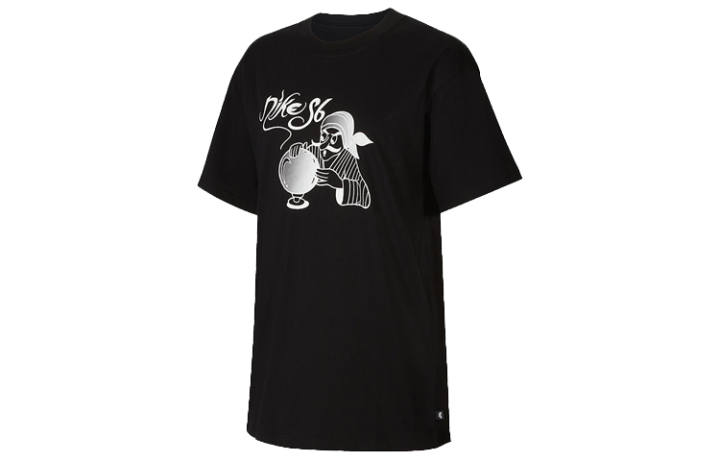 Nike Nike T Shirts Men's Black Crew Neck Moderate Straight Fit