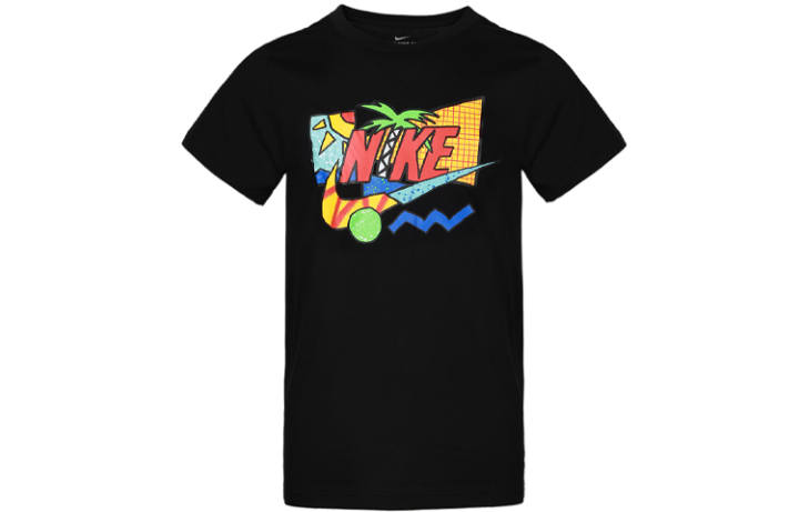 Nike Nike T Shirts Men's Black Crew Neck Moderate Straight Fit