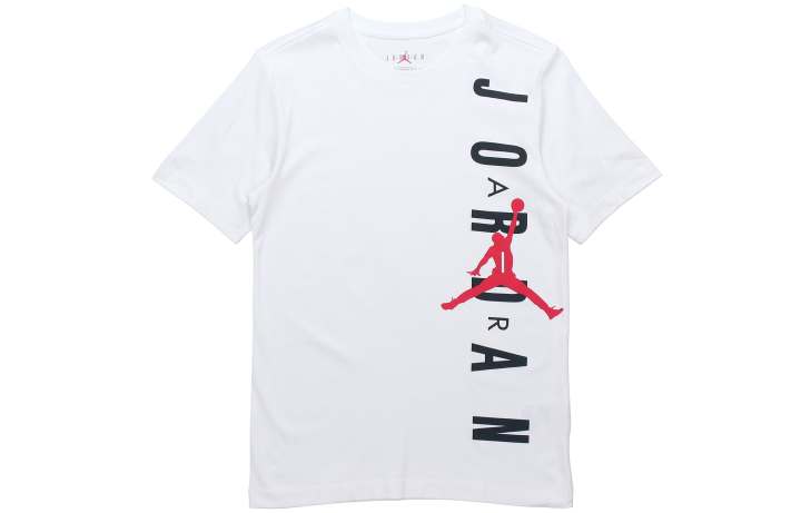 Jordan Jordan T Shirts Men's White Crew Neck Moderate Straight Fit