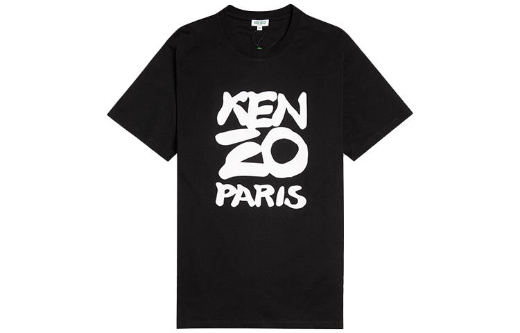 KENZO T Shirts Men's Black Crew Neck Moderate Straight Fit