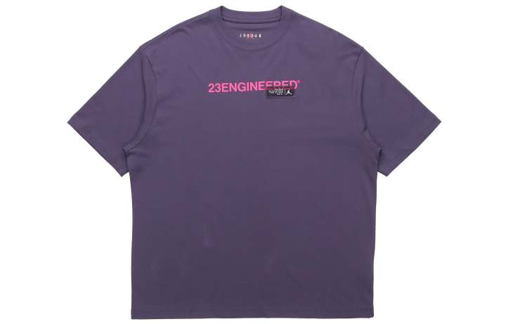 Jordan Jordan T Shirts Men's Purple Crew Neck Moderate Straight Fit
