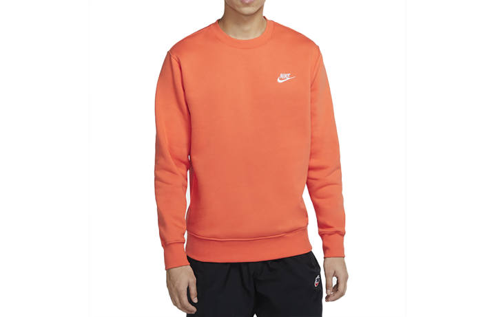 Nike Nike Sweatshirts Men's Orange Red Crew Neck Thickened Regular