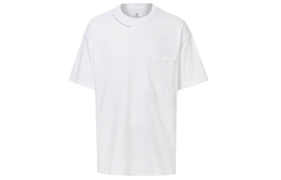 Converse T Shirts Unisex White Crew Neck Moderate Straight Fit