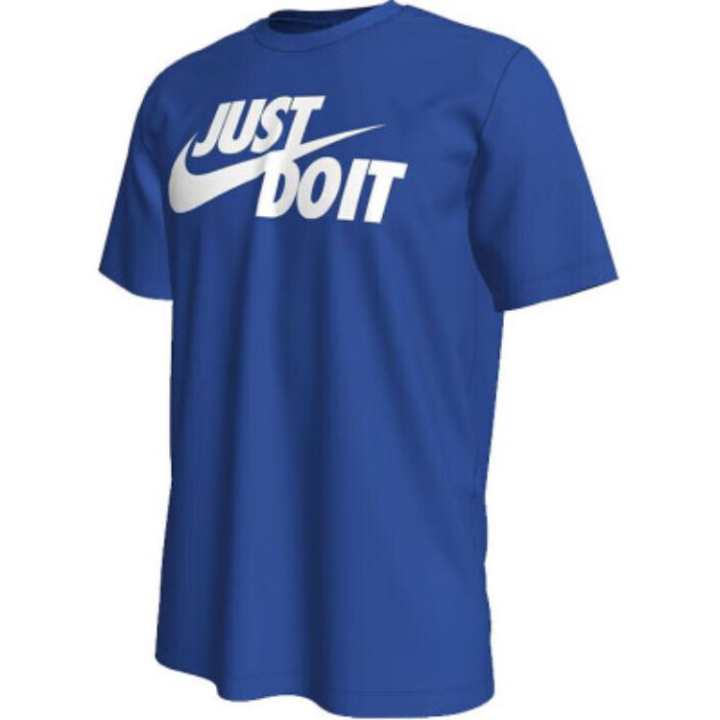 Nike Nike T Shirts Men's Royal Blue Crew Neck Moderate Straight Fit