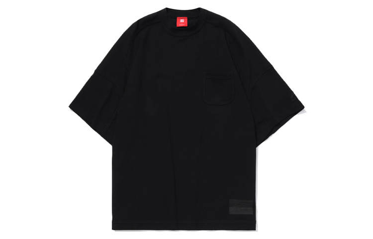 Li-Ning Li Ning T Shirts Men's Black Crew Neck Moderate Straight Fit