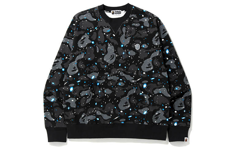 A BATHING APE Bape Relaxed Space Camo Crewneck