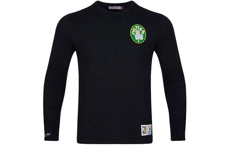 Mitchell Ness Mitchell Ness T Shirts Men's Black Crew Neck Moderate