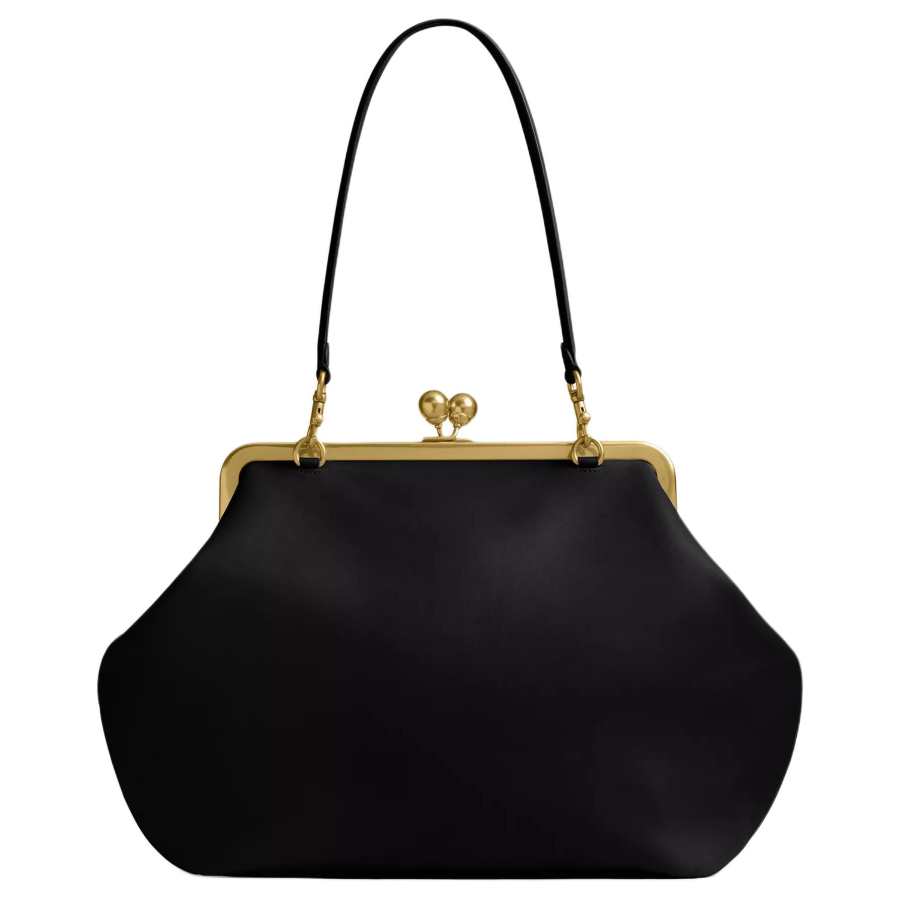 COACH COACH Leather Shoulder Bag Large Women's Black