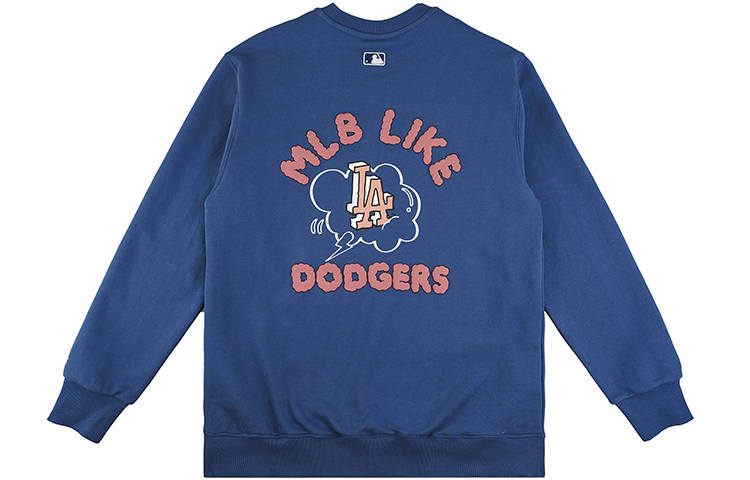 MLB Trendy Clothing Sweatshirts Unisex Blue Crew Neck Moderate Regular