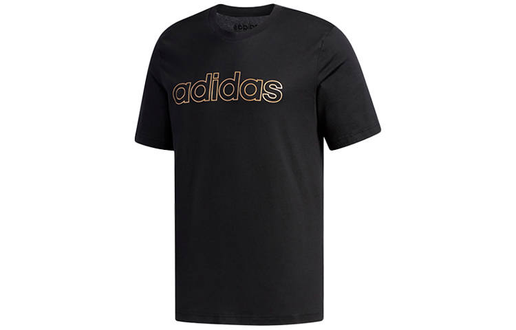 Adidas Adidas T Shirts Men's Black Crew Neck Moderate Straight Fit