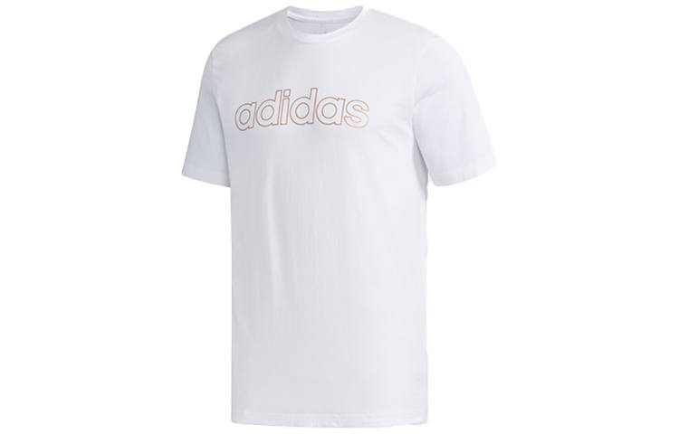 Adidas Adidas T Shirts Men's White Crew Neck Moderate Straight Fit