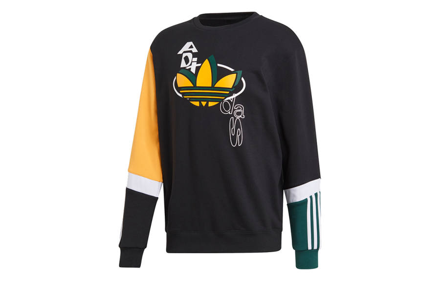 Adidas Originals Sweatshirts Men's Black Crew Neck Moderate Regular