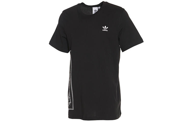 Adidas Originals T Shirts Men's Black Crew Neck Moderate Straight Fit