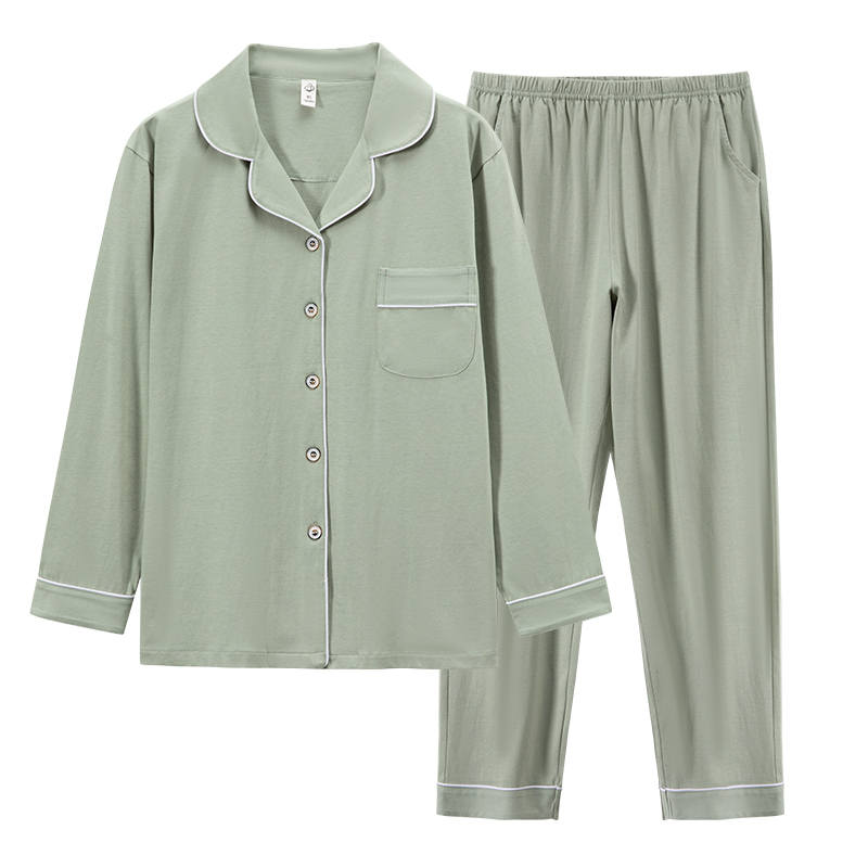 Cotton Gene Pajama Set Women's Vanilla Green