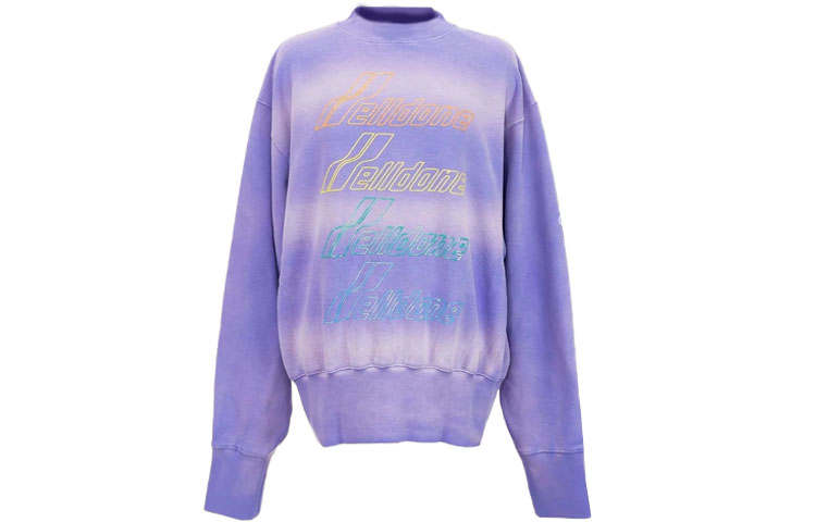 WE11DONE Sweatshirts Unisex Purple Crew Neck Moderate