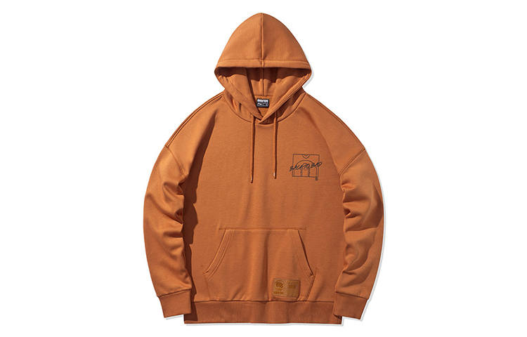Li-Ning Li Ning Badfive Basketball Collection, Fleece Lined Thermal Hooded Loose Fit Pullover Sweatshirt Winter Men's