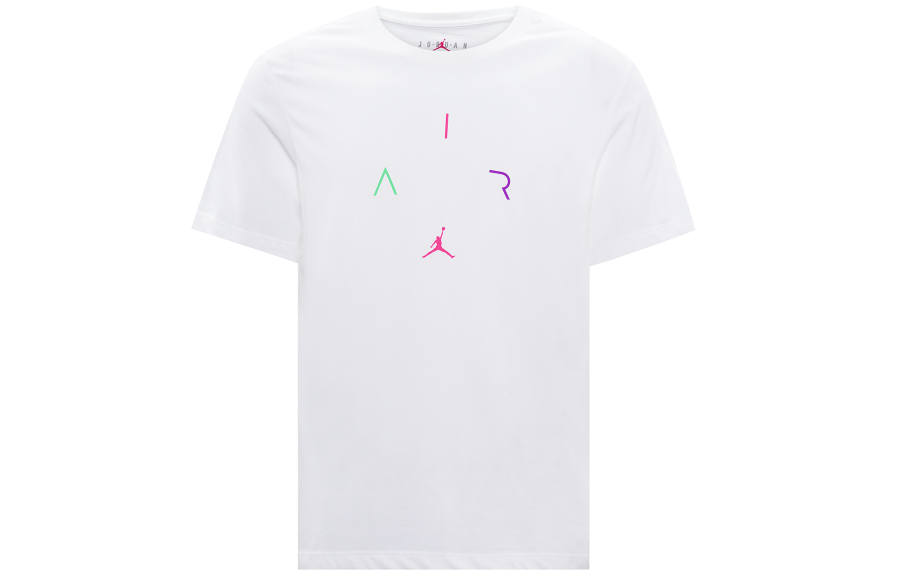 Jordan Jordan Air T Shirts Men's White Crew Neck Moderate Straight Fit