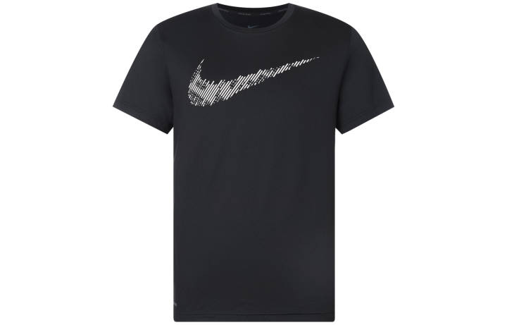 Nike Nike T Shirts Men's Black Crew Neck Moderate Straight Fit