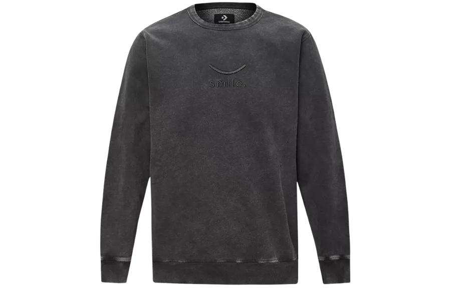 Converse Jack Purcell Sweatshirts Men's Ink Black Crew Neck Moderate Regular