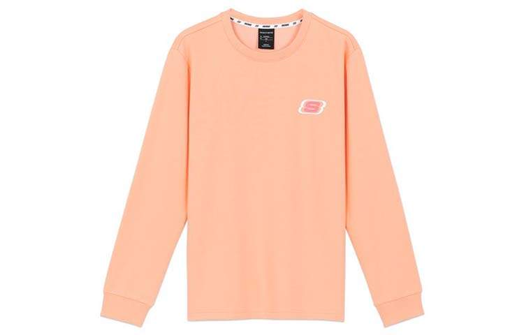 Skechers Sweatshirts Unisex Orange Peach Pink Crew Neck Moderate Regular