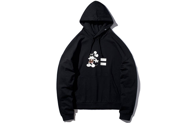 Li-Ning Li Ning X Disney Sweatshirts Men's Standard Black Hooded Moderate Regular