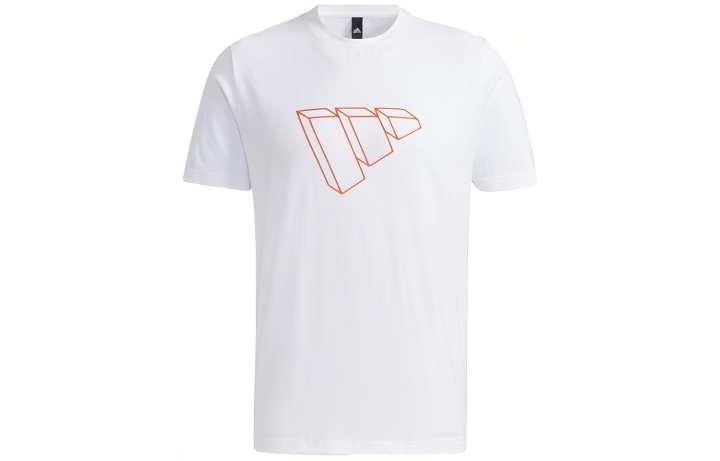 Adidas Adidas T Shirts Men's White Crew Neck Moderate Straight Fit