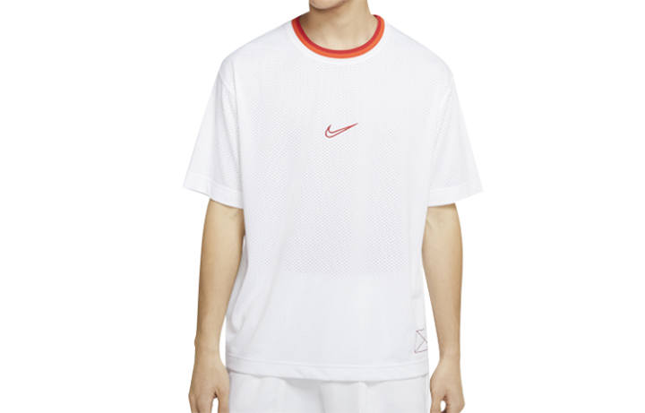 Nike Nike T Shirts Men's White Crew Neck Moderate Straight Fit