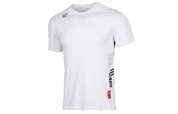 Nike Nike T Shirts Men's White Crew Neck Moderate Straight Fit