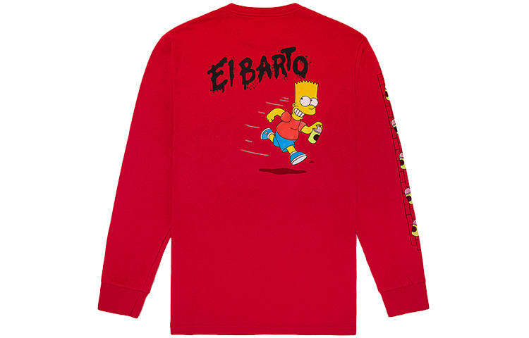Vans Simpson Crossover T Shirts Men's Red Crew Neck Moderate Straight Fit